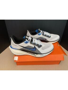 New! Mens Nike Air Zoom Pegasus 41 White/Photo Blue/Black Sail Shoes. Size 11.5.